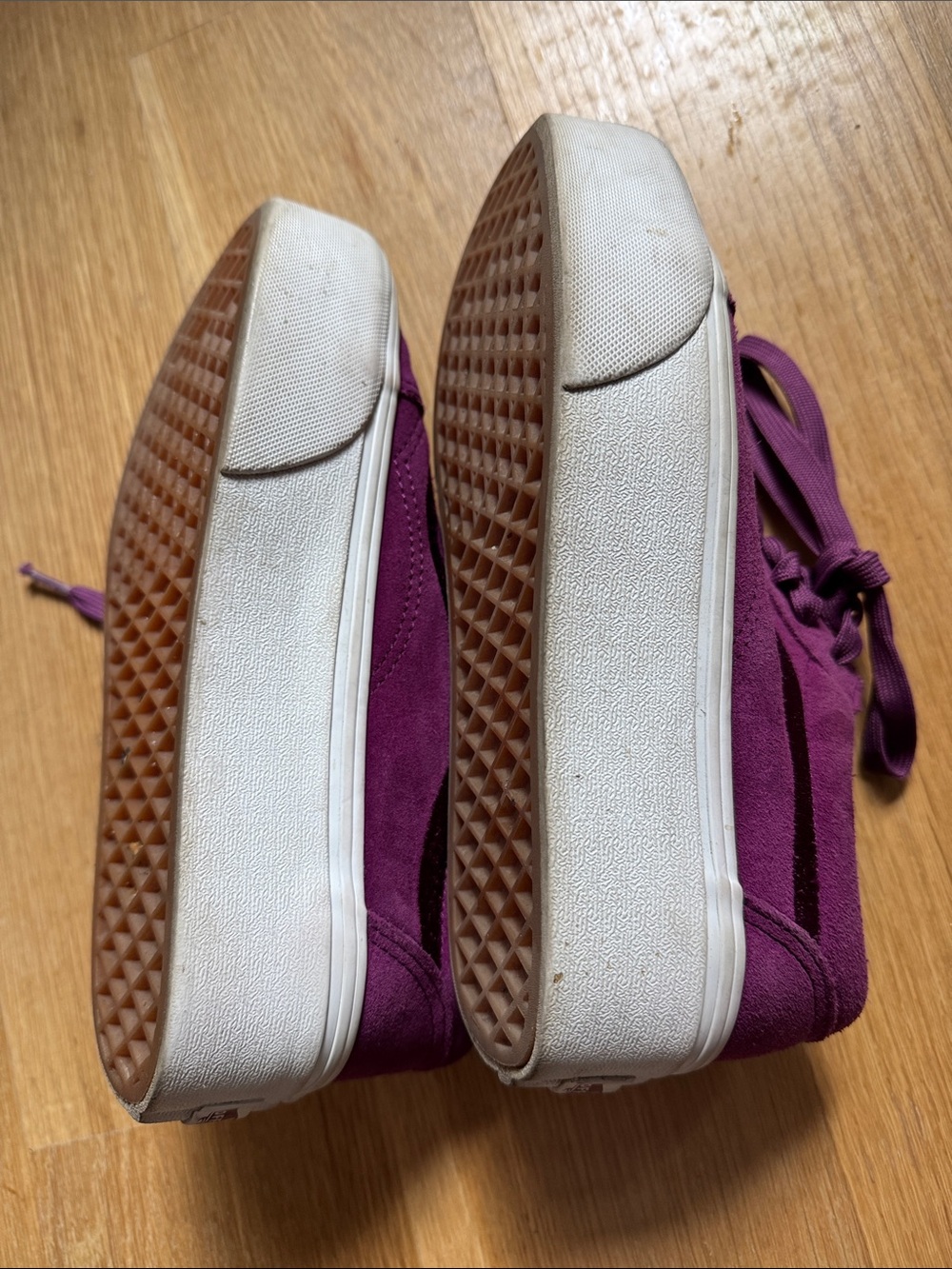 Vans Women’s Purple Platform Suede Sneakers - Picture 4 of 5